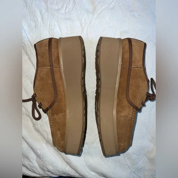 Ugg Cityfunc lace up platform shoes, chestnut, size 11, New in Box - Picture 5 of 15